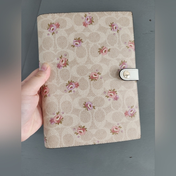 Coach | Office | Nwt Coach Notebook In Signature Canvas With Floral ...